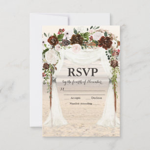 Strandhochzeits-Lauben-RSVP-Karte RSVP Karte