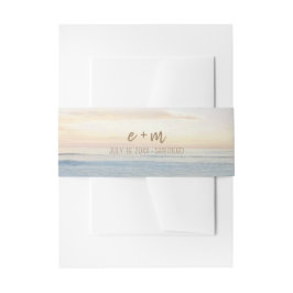 Strandhochzeits-Sonnenuntergang Einladungsbanderole