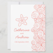Strandhochzeitseinladung des Starfishseestrudels Einladung (Vorderseite)