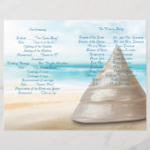 Strandhochzeitszeremonie-Programm-Flyer (Rückseite)