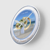 Strandhochzeitungs-Geschenkuhr Runde Wanduhr (Winkel)