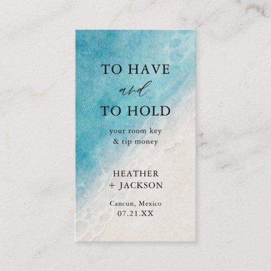 Strandhochzeitungsraum - QR-Code Begleitkarte (Vorderseite)