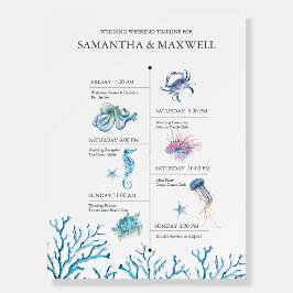 Strandhochzeitwochenende Wasserfarbenzeitschrift