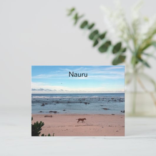 Strandhund Postkarte (Stehend Vorderseite)