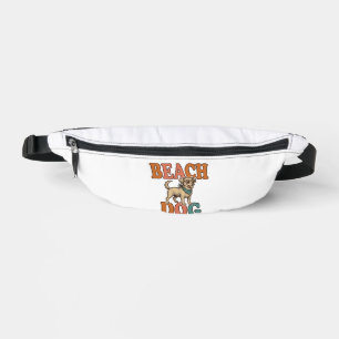 Strandhund Vintage Gravur Grafikdesign_1 Bauchtasche