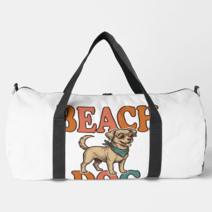 Strandhund Vintage Gravur Grafikdesign_1 Duffle Bag