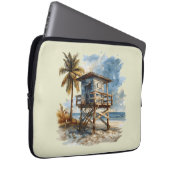 Strandhütte - Strandhütte Illustration Laptopschutzhülle (Vorne Rechts)