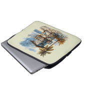 Strandhütte - Strandhütte Illustration Laptopschutzhülle (Vorne Knopf)