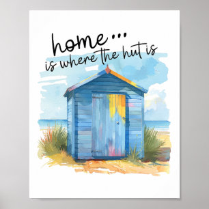 Strandhütte Süßes Zuhause Zitat Sommerferien Poster