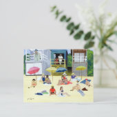 Strandhütten 1991 postkarte (Stehend Vorderseite)