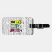 Strandhütten 1 Illustration Gepäckanhänger (Vorderseite horizontal)