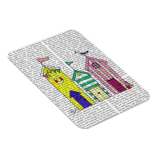 Strandhütten 1 Illustration Magnet (Rechte Seite)