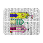 Strandhütten 1 Illustration Magnet (Horizontal)