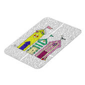 Strandhütten 1 Illustration Magnet (Linke Seite)