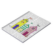 Strandhütten 1 Illustration Notizblock (Linke Seite)