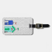 Strandhütten 2 Illustration Gepäckanhänger (Vorderseite horizontal)