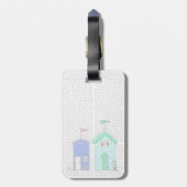 Strandhütten 2 Illustration Gepäckanhänger (Rückseite vertikal)