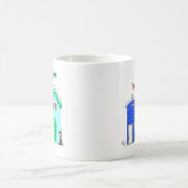 Strandhütten 2 Illustration Kaffeetasse (Mittel)