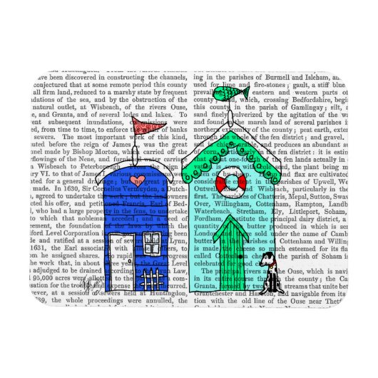 Strandhütten 2 Illustration Magnet (Horizontal)