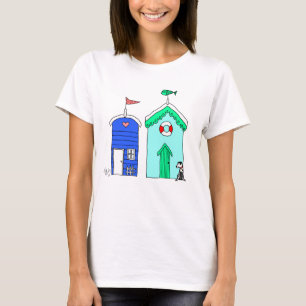 Strandhütten 2 Illustration T-Shirt