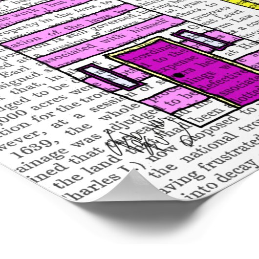 Strandhütten 3 Illustration Poster (Ecke)