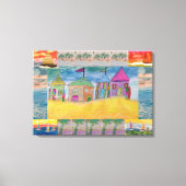 Strandhütten Abstrakt Leinwanddruck (Vorderseite)