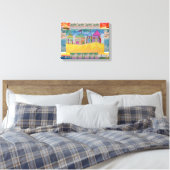 Strandhütten Abstrakt Leinwanddruck (Insitu (Schlafzimmer))