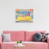 Strandhütten Abstrakt Leinwanddruck (Insitu (Wohnzimmer))