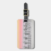 Strandhütten am Cornischen Meer rosa Sonnenunterga Gepäckanhänger (Vorderseite vertikal)