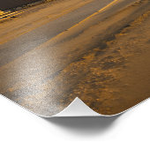 Strandhütten bei Sonnenuntergang an der niederländ Fotodruck (Ecke)