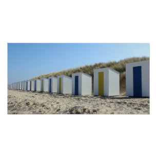 Strandhütten, Cadzand-Bad, Niederlande Poster