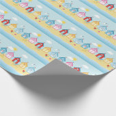 Strandhütten Geschenkpapier (Ecke)