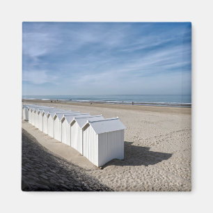 Strandhütten in Fort Mahon in Frankreich Magnet