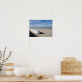 Strandhütten in Fort Mahon in Frankreich Poster (Küche)