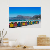 Strandhütten in Muizenberg, Kapstadt Poster (Küche)