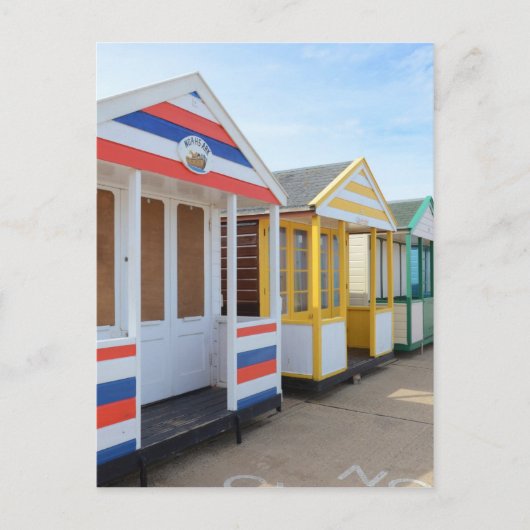 Strandhütten in Ostengland Postkarte (Vorderseite)