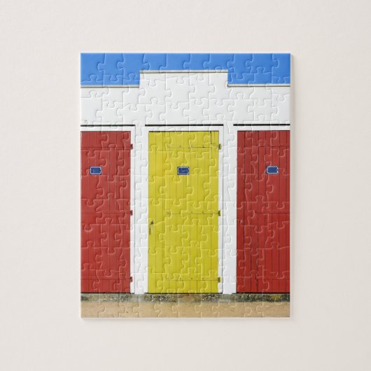 Strandhütten in Vendée in Frankreich Puzzle (Vertikal)