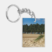 Strandhütten in Wells Norfolk Schlüsselring (Vorderseite links)