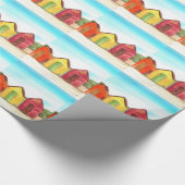 Strandhütten Kunstdruckstrand Geschenkpapier (Ecke)