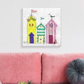 Strandhütten Leinwanddruck (Insitu (Wohnzimmer))