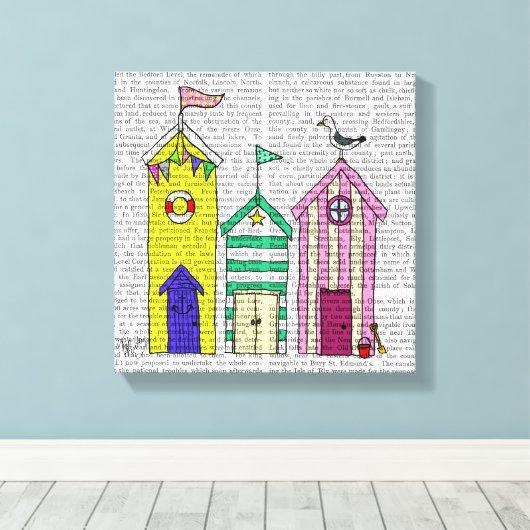 Strandhütten Leinwanddruck (Insitu (Holzboden))