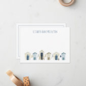 Strandhütten Personalisiert Mitteilungskarte (Vorderseite/Rückseite Beispiel)