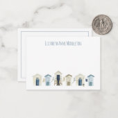 Strandhütten Personalisiert Mitteilungskarte (Vorderseite/Rückseite Beispiel)