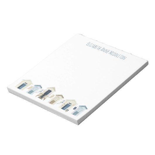 Strandhütten Personalisiert Notizblock (Rotiert)