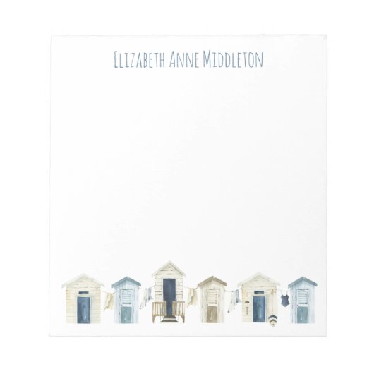 Strandhütten Personalisiert Notizblock (Vorderseite)
