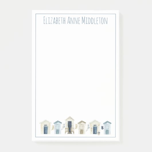 Strandhütten Personalisiert Post-it Klebezettel (Vorderseite)