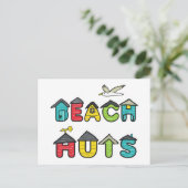 Strandhütten Postkarte (Stehend Vorderseite)