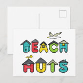 Strandhütten Postkarte (Vorne/Hinten)