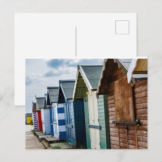 Strandhütten Postkarte (Vorne/Hinten)