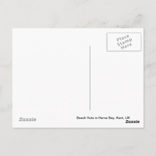 Strandhütten Postkarte (Rückseite)